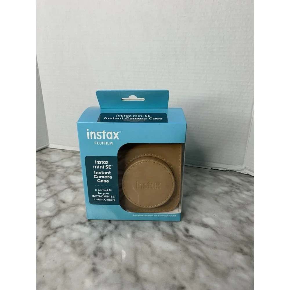 Fujifilm Instax Mini SE Instant Camera Case - Brown Leatherette